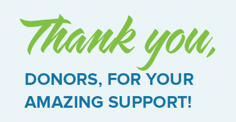 Thank you, donors, for your amazing support!